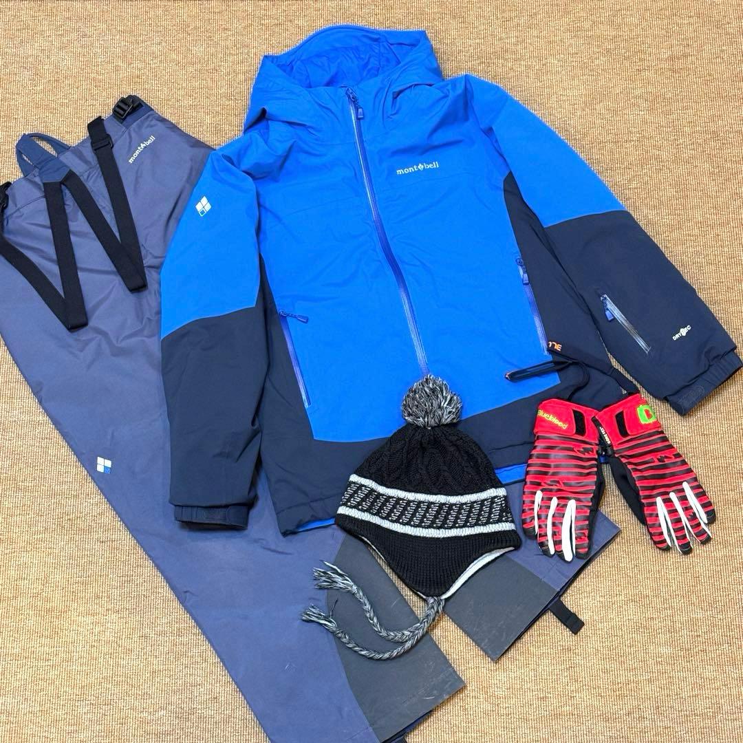 ❤️mont-bell パウダーステップ パーカ パンツ グローブ セット160