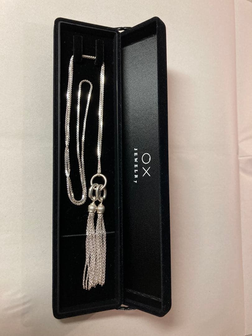 ゆ*う様 OX JEWELRy タッセルシルバーネックレス