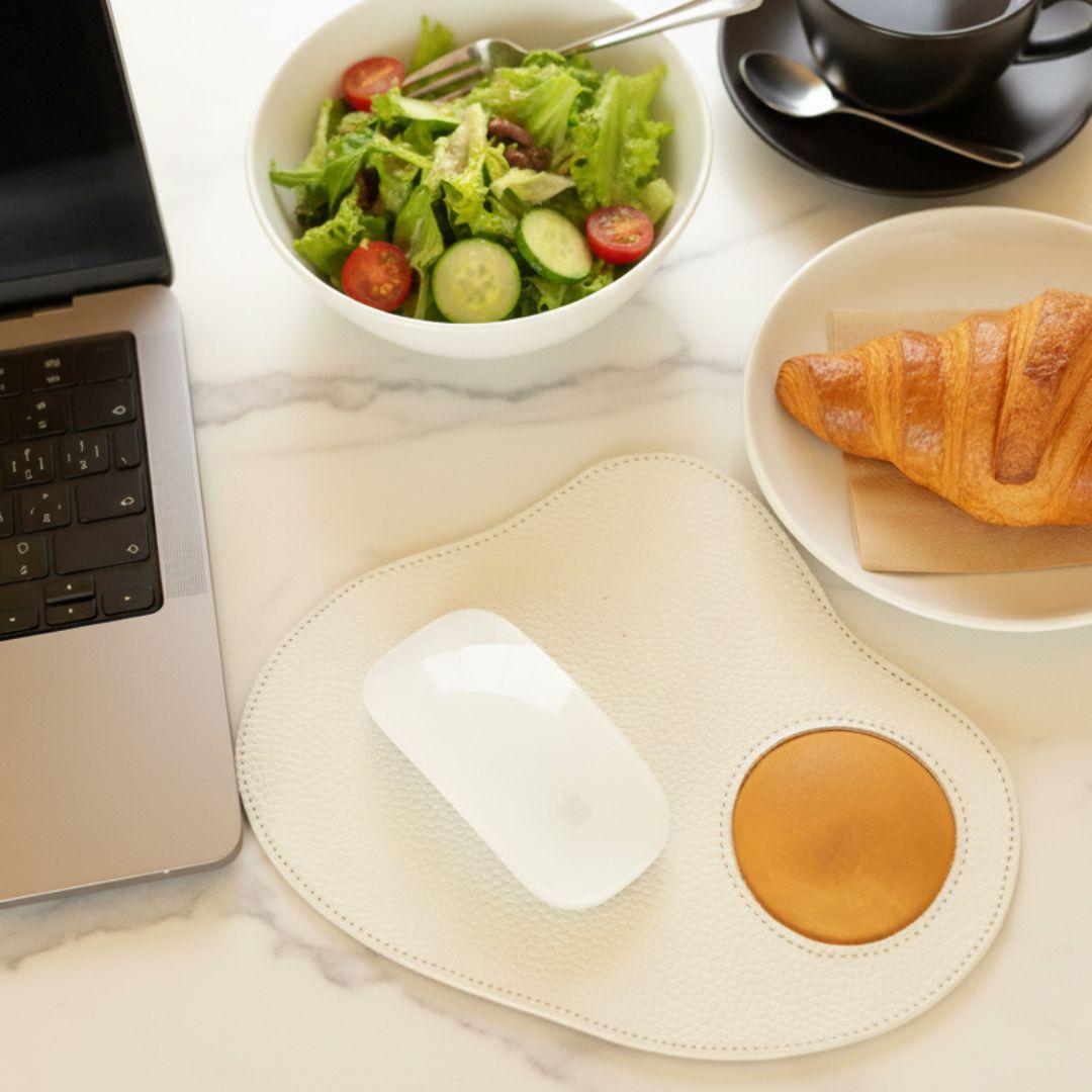 本革レザーマウスパッド 目玉焼きモチーフ