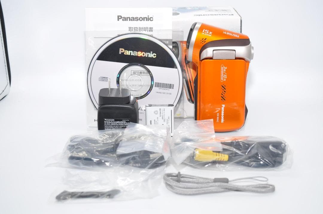 未使用品　Panasonic HX-WA2 ビデオカメラ サンシャインオレンジ