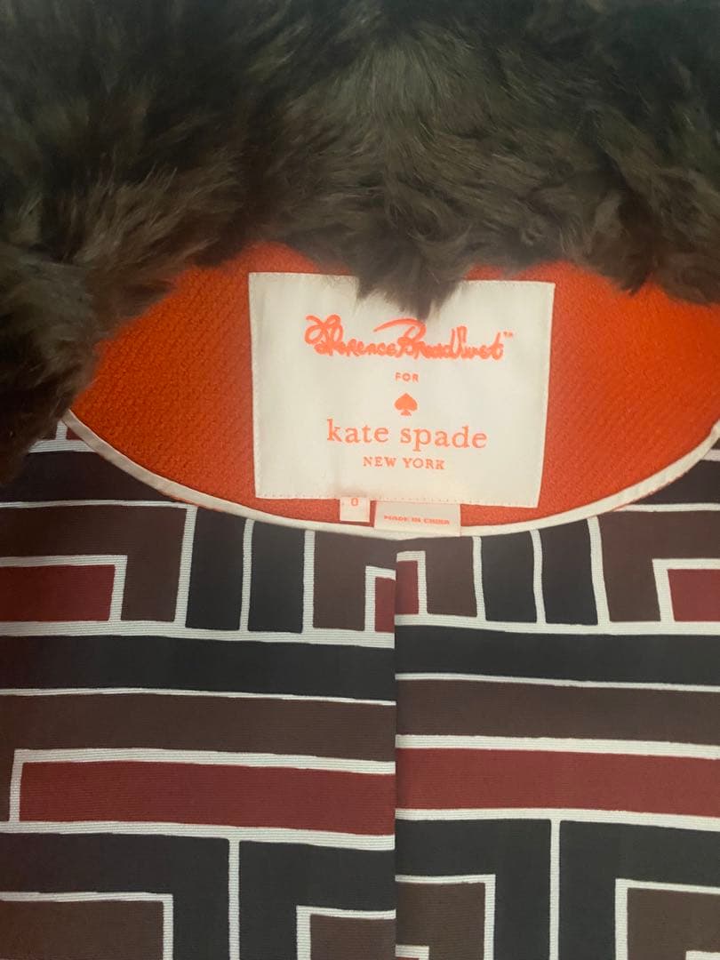 ケイトスペード♠️オレンジ エコファー付きダッフルコート美品