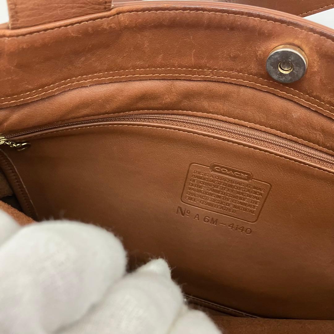 【希少】オールドコーチ レザー トートバッグ 茶色 肩掛け A4収納可 男女兼用