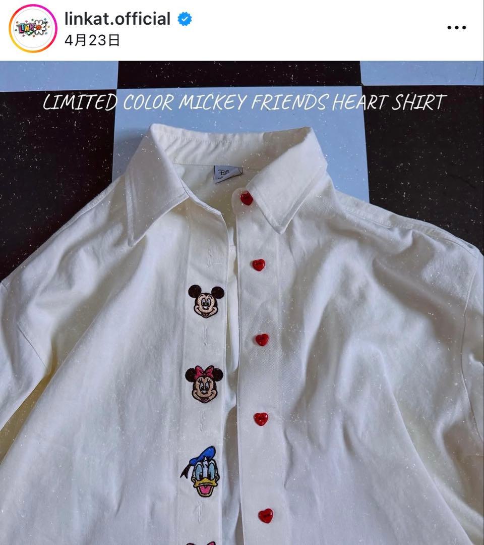 リンクアット MICKEY FRIENDS HEART SHIRT