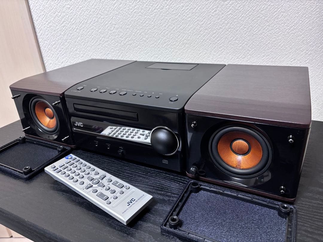JVC CA-EXS3-B コンポ ウッドコーン、リモコン付