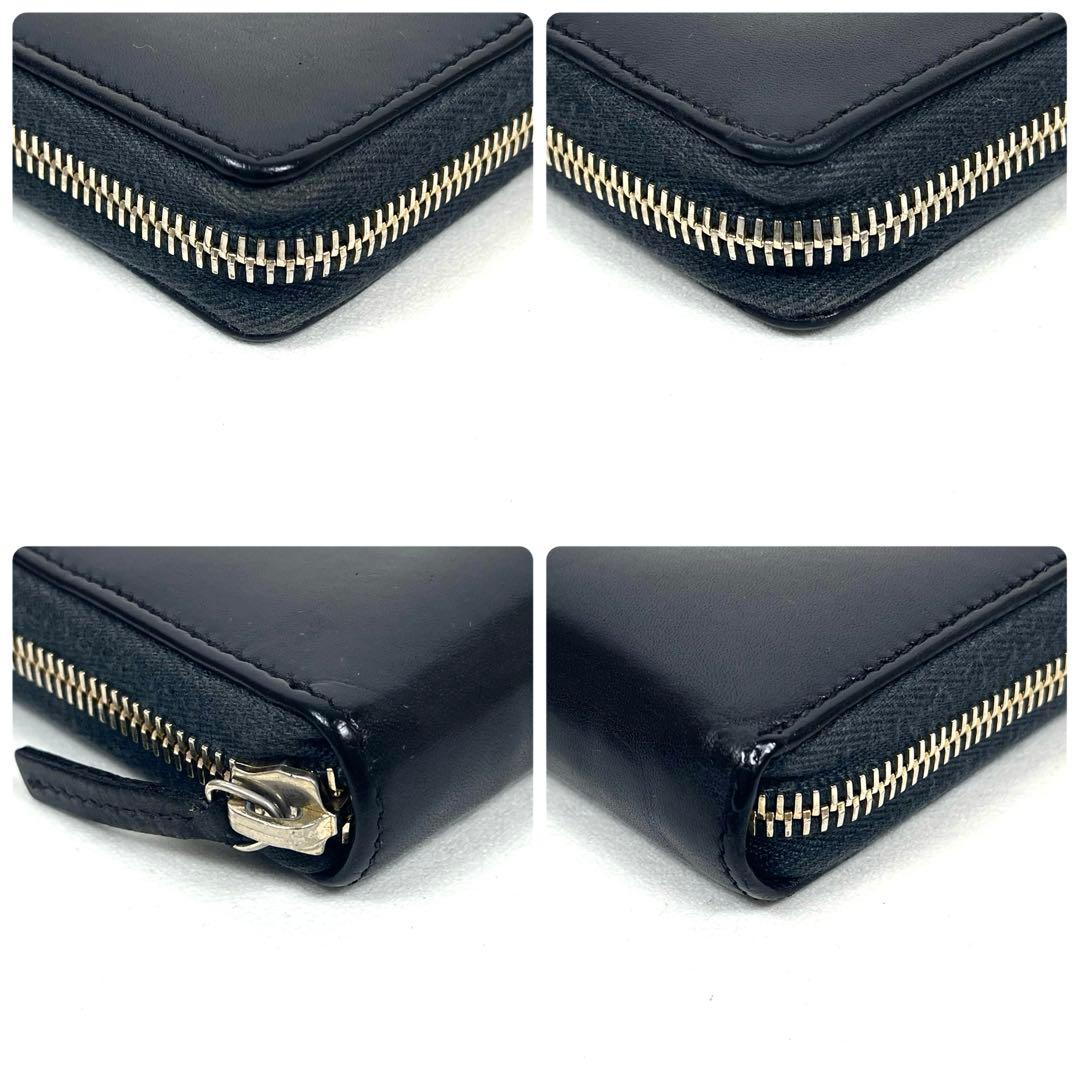 グッチ　長財布　シェリーライン　ラウンドファスナー　本革　ロゴGG 極美品