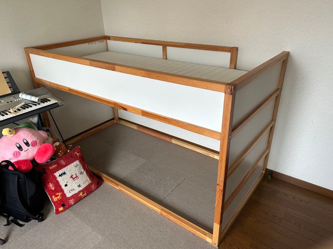 高石市大阪府引き取り限定 IKEA キューラ 2段ベッド ロフトマットレス付き