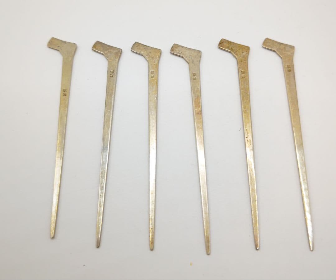 銀製　菓子楊枝　6本