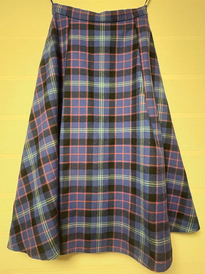 スカート Tartan check tuck flare skirt