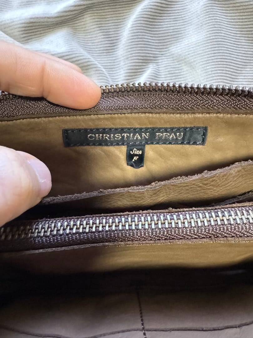 美品！　クロコダイル　ポロサス センター取り　ブラウン　長財布　クリスチャンポー