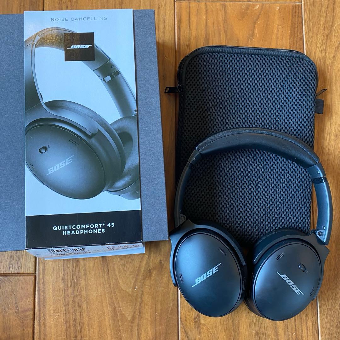 Bose QuietComfort 45ワイヤレスヘッドホン　無印ケース付