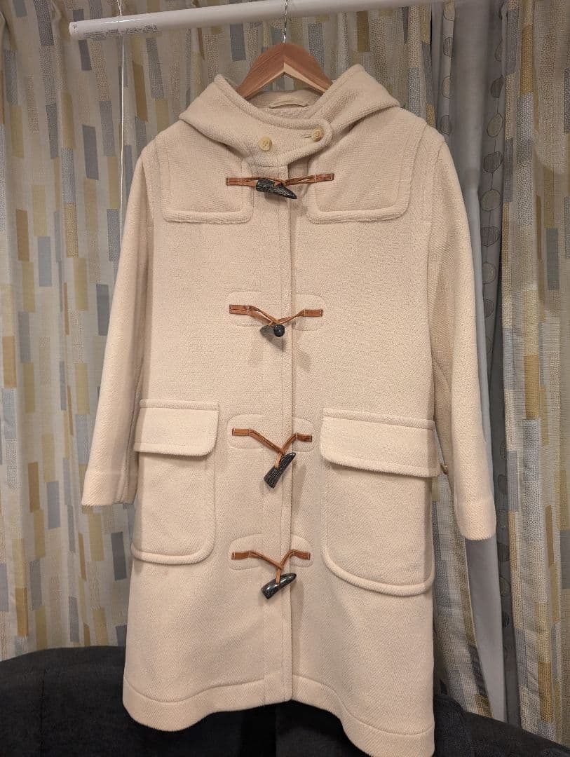 美品　オールドイングランド製　ダッフルコート　クリーム　32