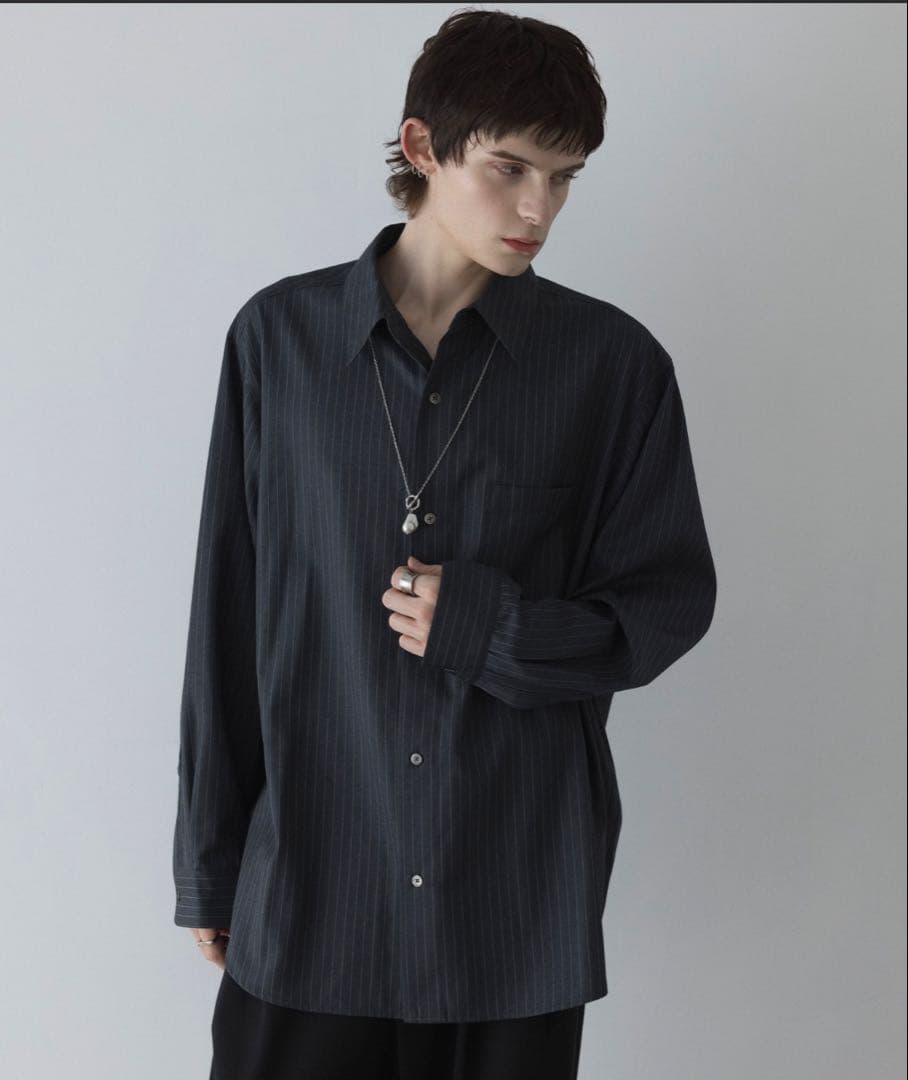 remer ルーズベーシックオーバーサイズシャツ - TRウール　Sサイズ