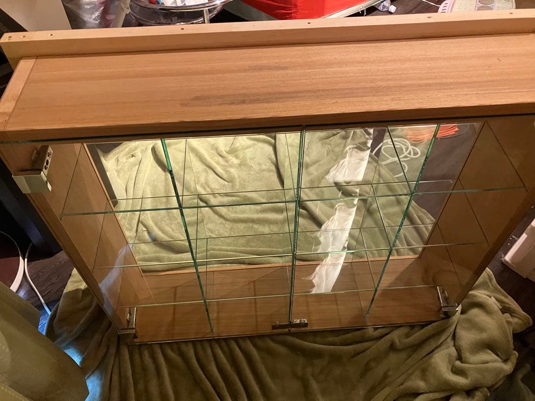 【引き取り限定】 ウッド×ガラス製ディスプレイ　ショーケース 店舗用