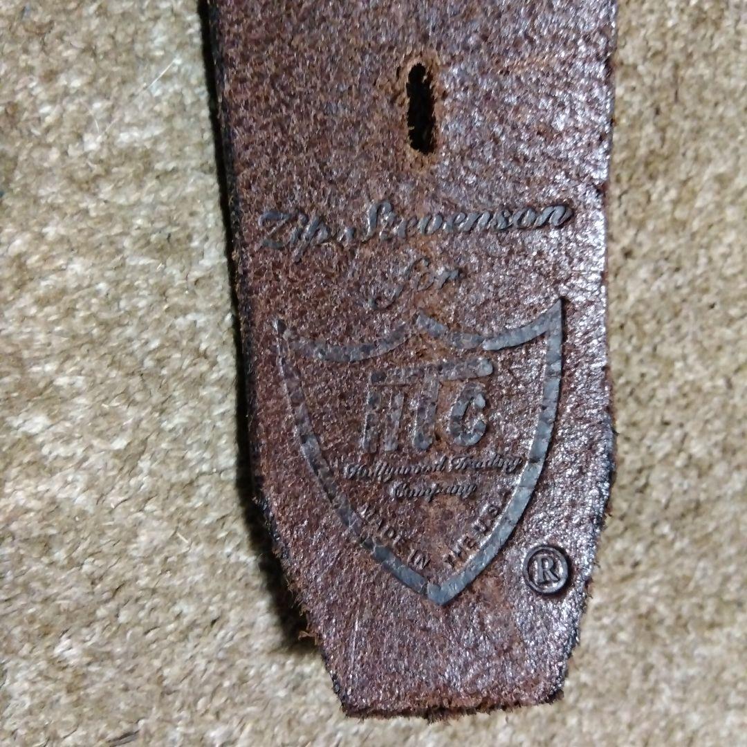 32inch HTC フラワー スタッズベルト ブラウン