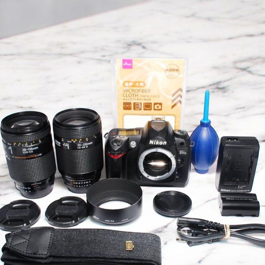 ♥動きに強い名機♥Nikon D70s♥標準&望遠セット 初心者安心 簡単操作