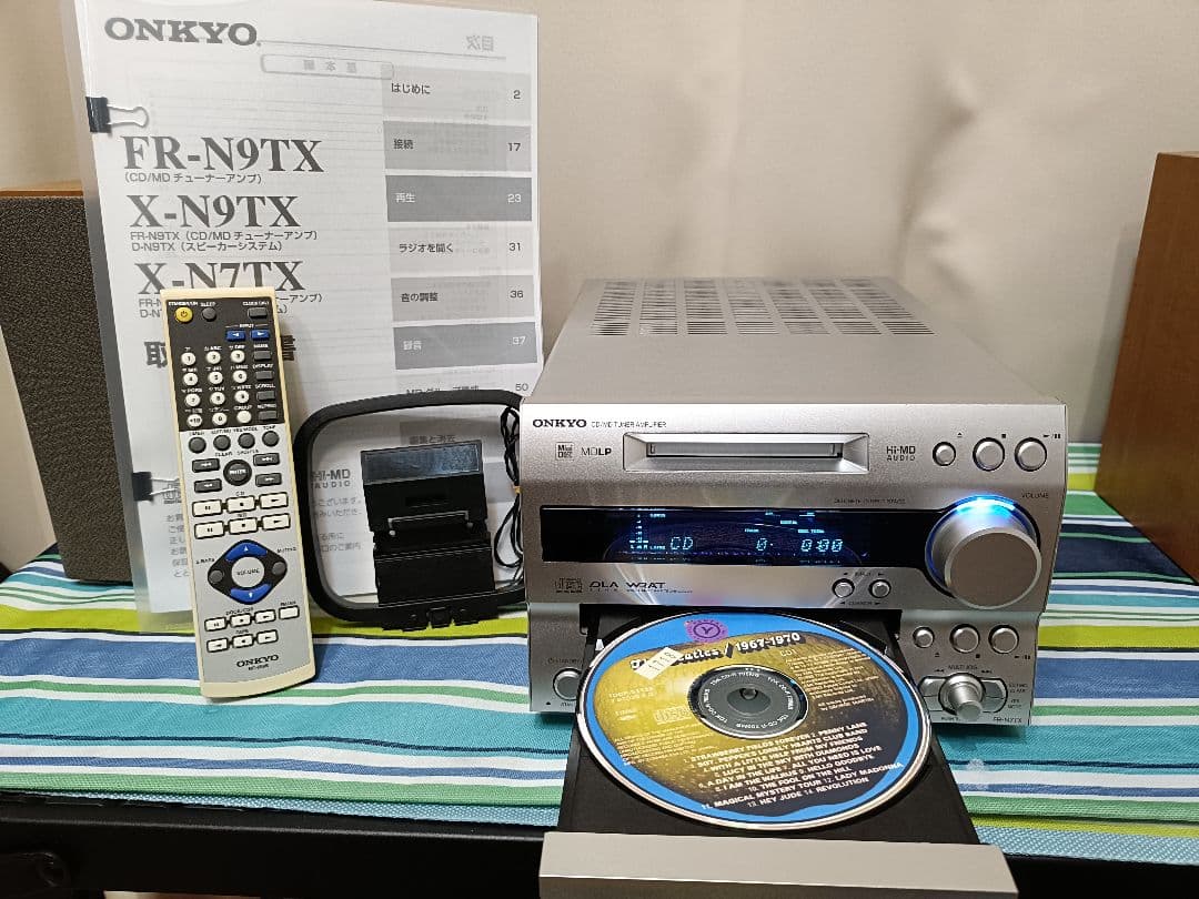 ONKYO FR-N7TX CD,MD,FM/AM　整備済完動品　リモコン付