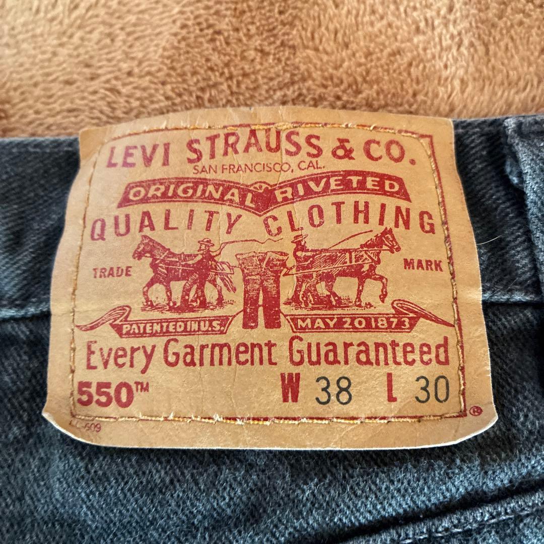 Levi’s 550 USA製　38 x 30 ブラックデニム black