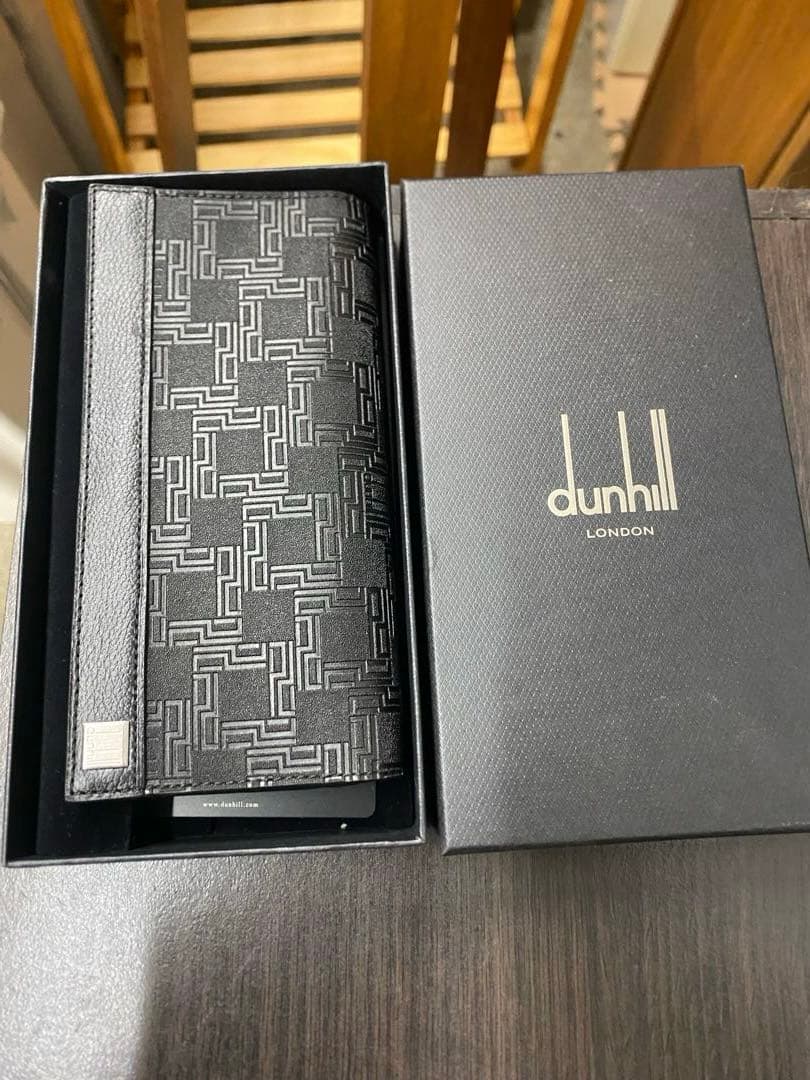 K*)様 dunhill ブラック レザー 長財布