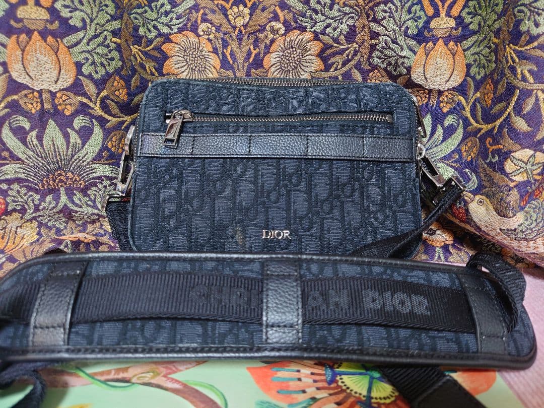 紙袋付きDior ネイビー メッセンジャーバッグ