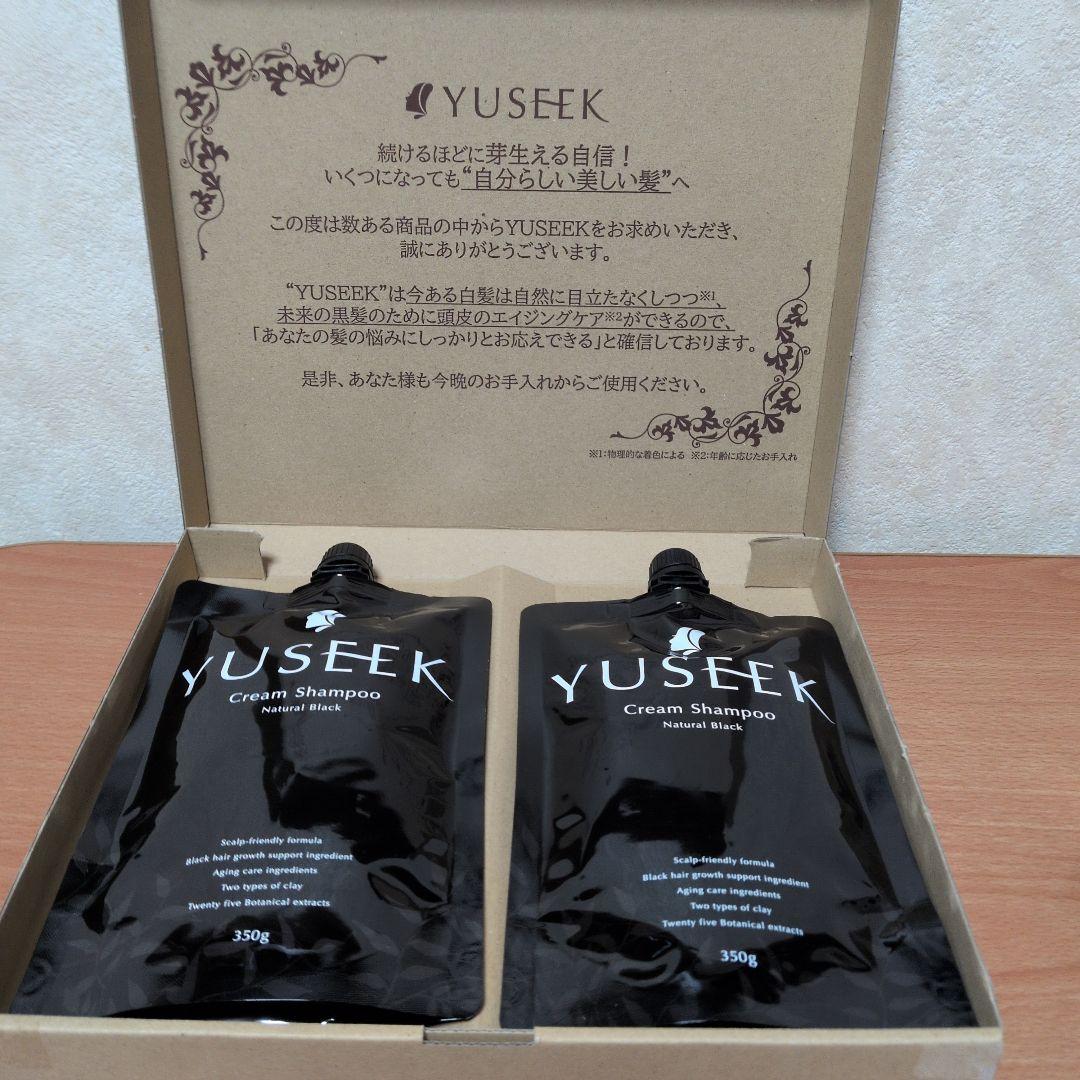 YUSEEK クリームシャンプー　ナチュラルブラック　３５０g　２個