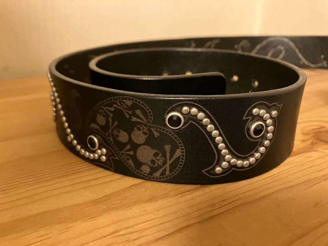 ROENブラック スカルデザイン ベルト