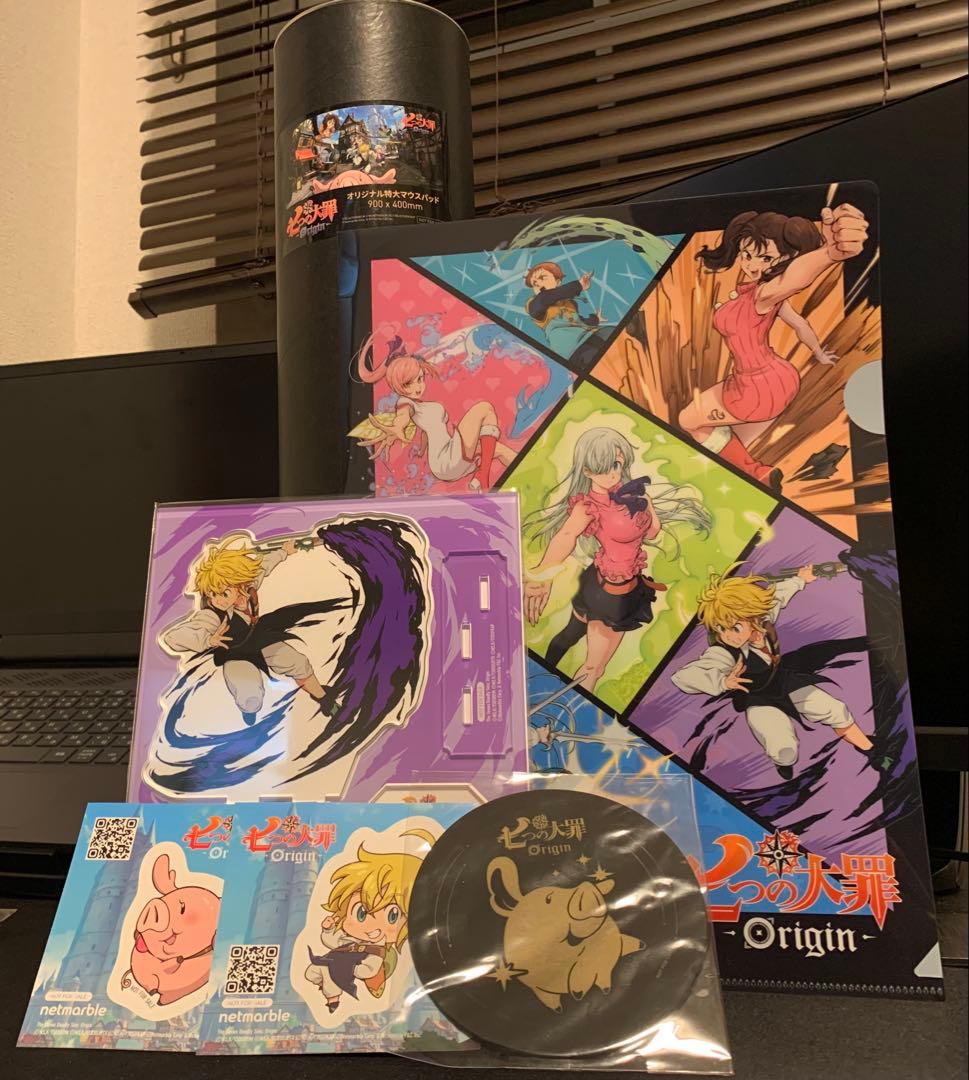 七つの大罪 TGS2025 特大マウスパッド非売品&メリオダス アクリルスタンド