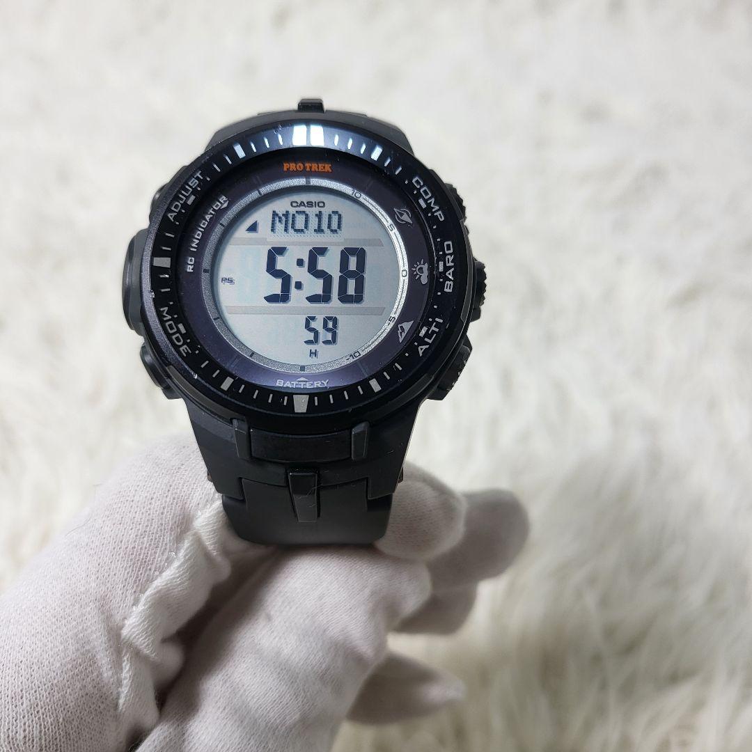 極美品 PROTREK PRW-3000 電波ソーラー ブラック 稼働