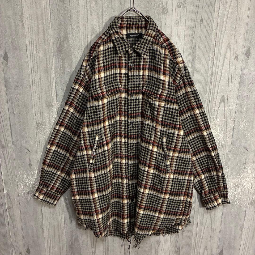 【入手困難】アンダーカバー　ロングチェックネルシャツ　2