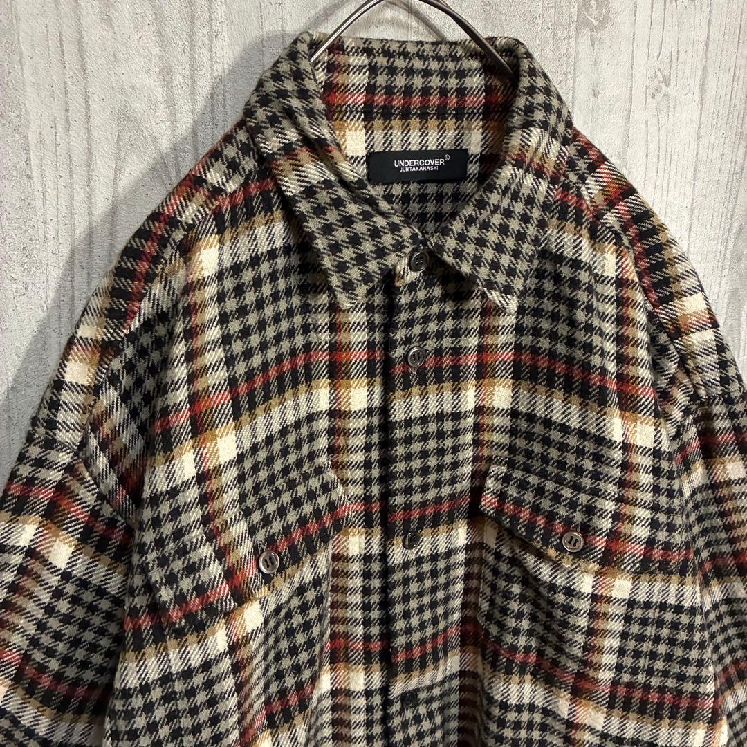【入手困難】アンダーカバー　ロングチェックネルシャツ　2