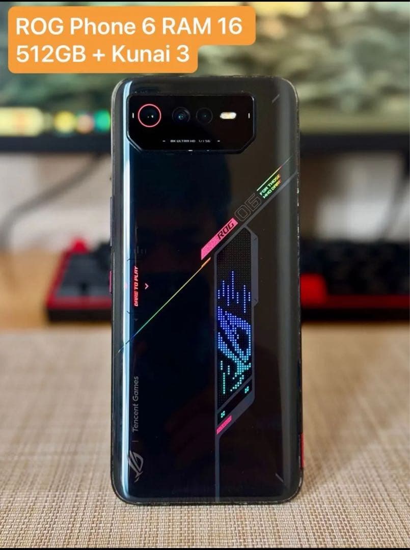 スマートフォン本体 ROG Phone 6 16GB RAM 512GB + Kunai 3
