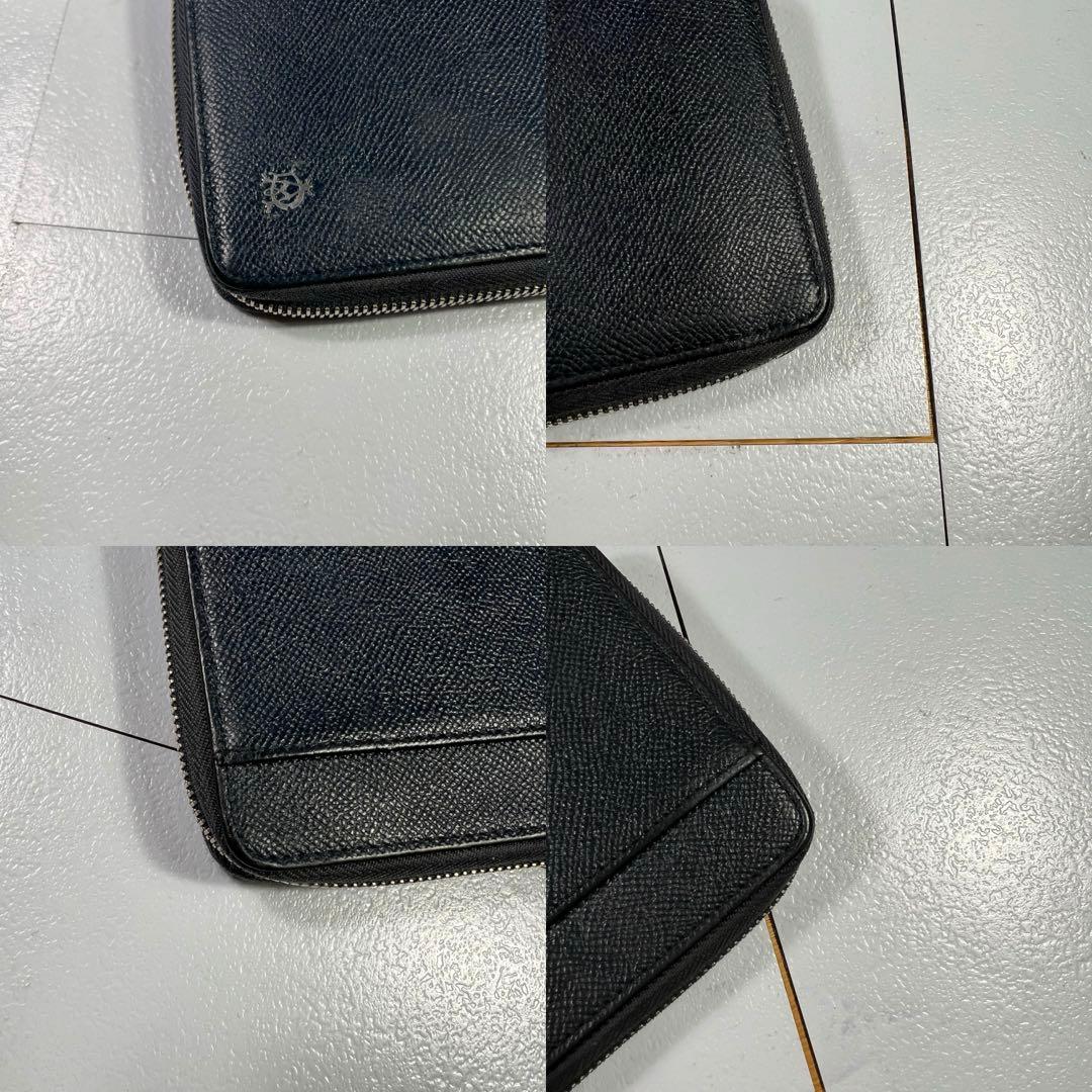 ダンヒル dunhill ボードン オーガナイザー ラウンドファスナー ネイビー