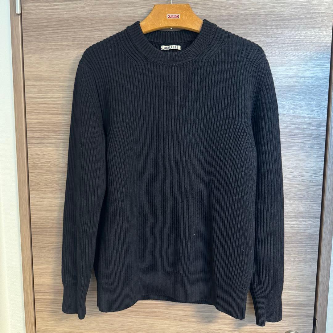 AURALEE/オーラリー CASHMERE WOOL RIB KNIT P/O