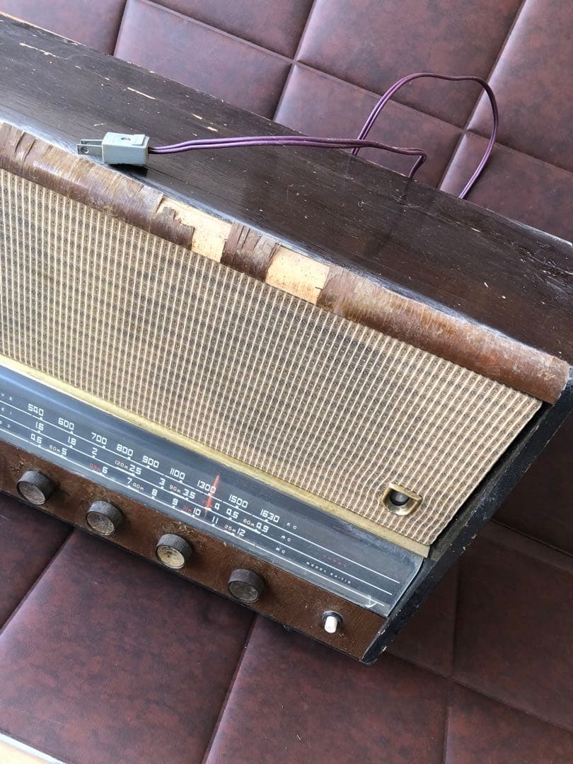 ナショナル 真空管ラジオ 当時物 年代物通電のみ(J66)
