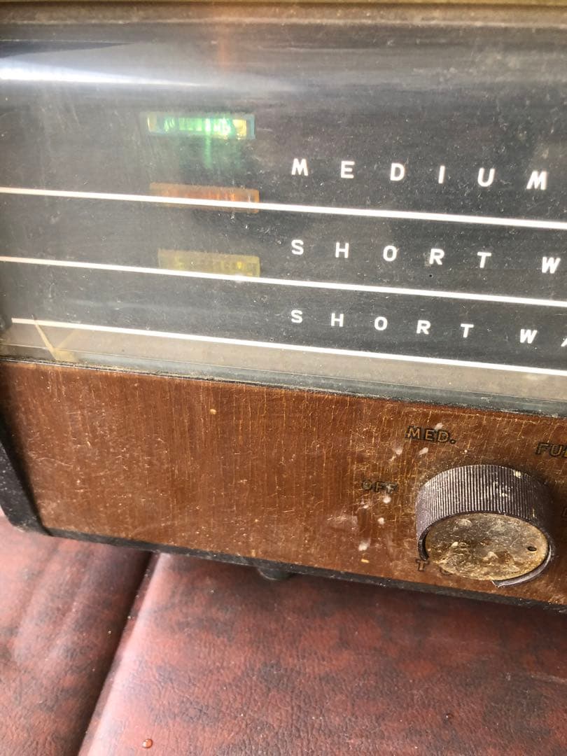 ナショナル 真空管ラジオ 当時物 年代物通電のみ(J66)
