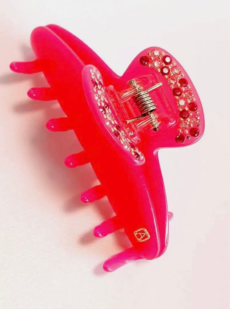 アレクサンドルドゥパリ　ピンク　クリップ　キラキラストーン　ショッキングピンク