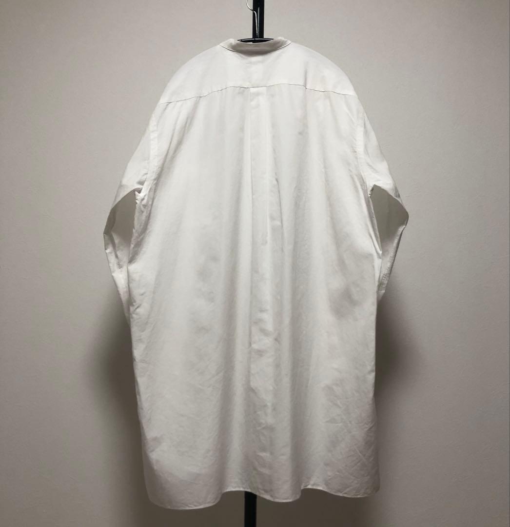 試着のみ✨ 23ss サイズ1　コモリ シャツ　バンドカラー 白　comoli
