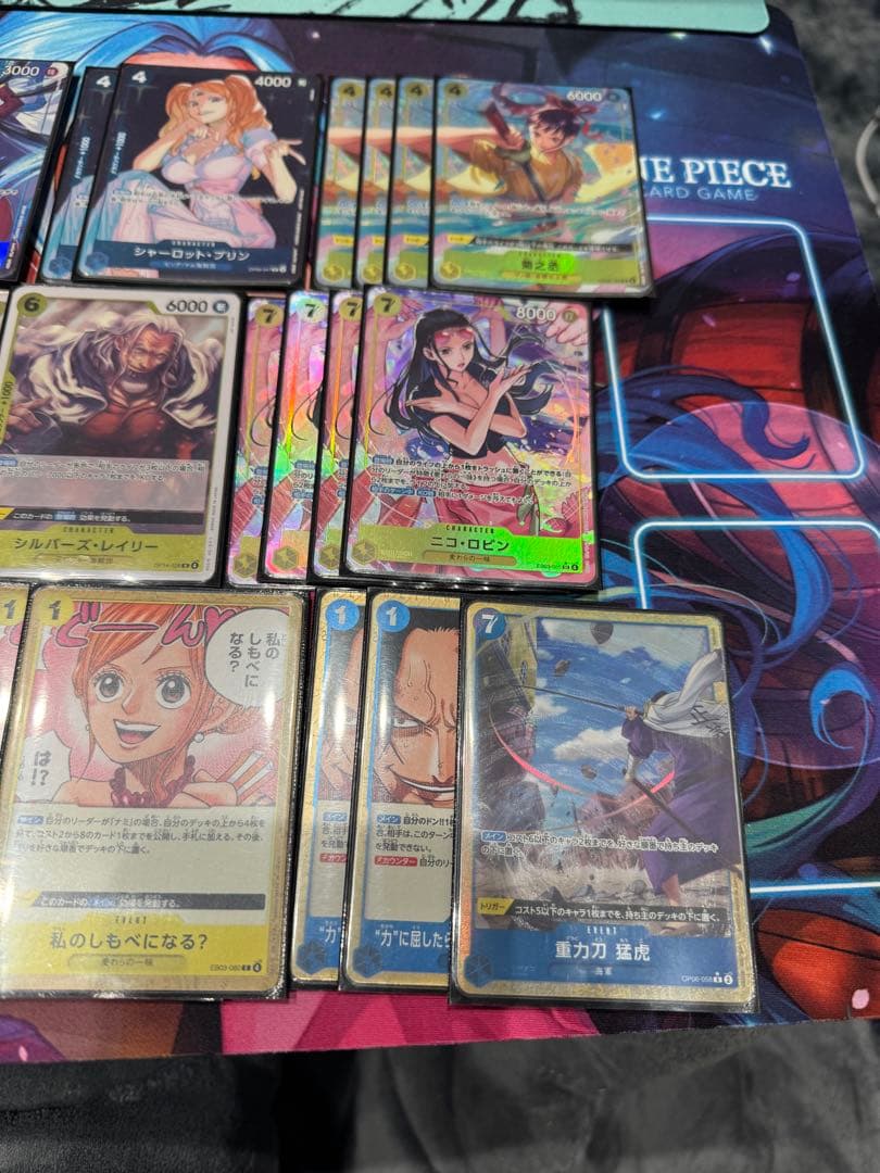 ワンピースカード 青黄ナミ リーダー以外フルパラ　二重スリーブ付き