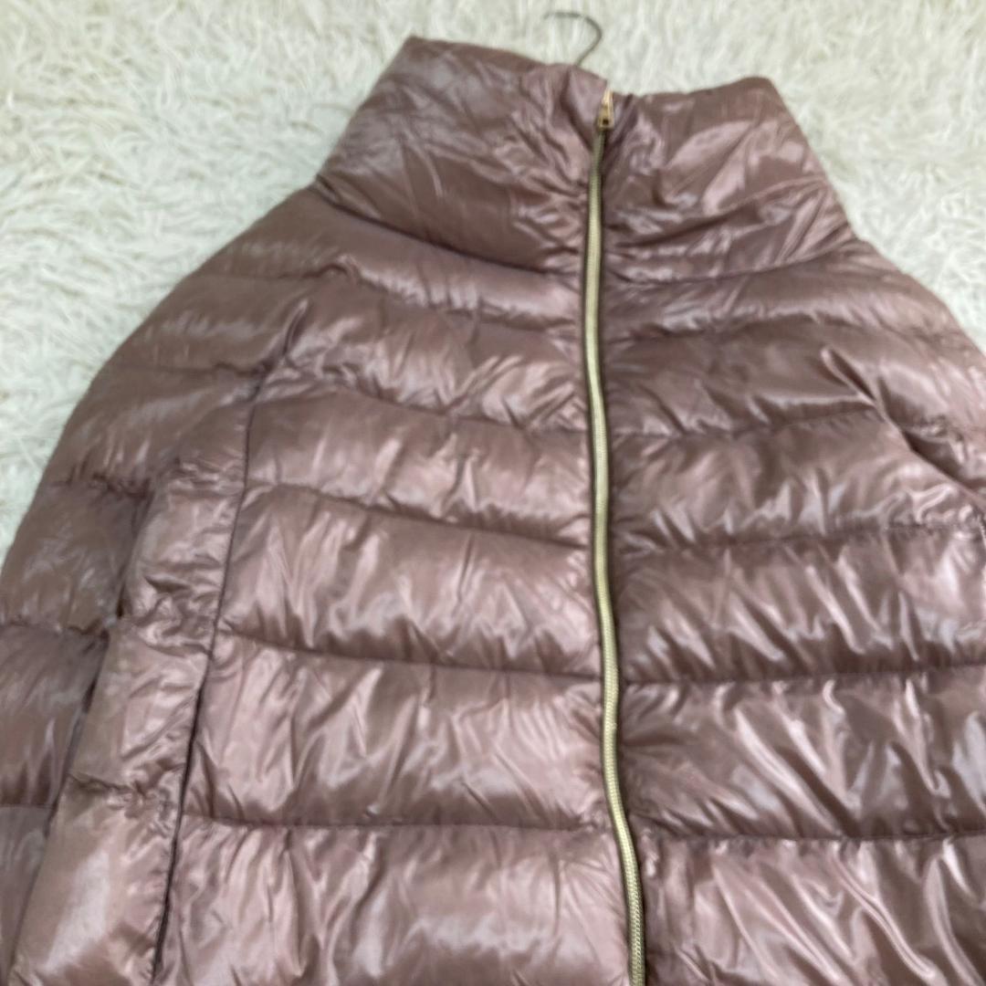 17426✨ヘルノ ボトルネック ジップ ダウンジャケット 38 M ピンク系