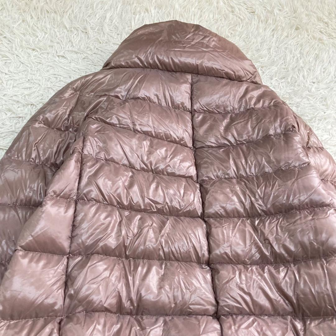 17426✨ヘルノ ボトルネック ジップ ダウンジャケット 38 M ピンク系