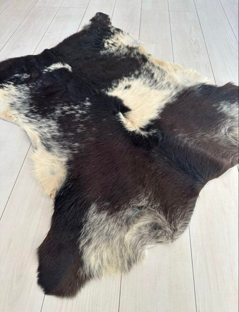 カウラグ 牛革 ラグマット ハラコ ミッドセンチュリー インダストリアル