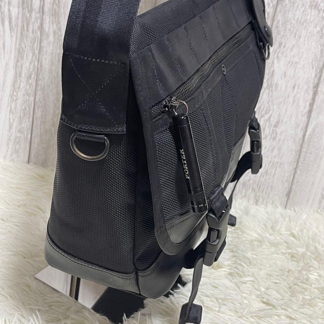 【美品】PORTER ポーター HEAT ヒート メッセンジャーバッグ 斜め掛け