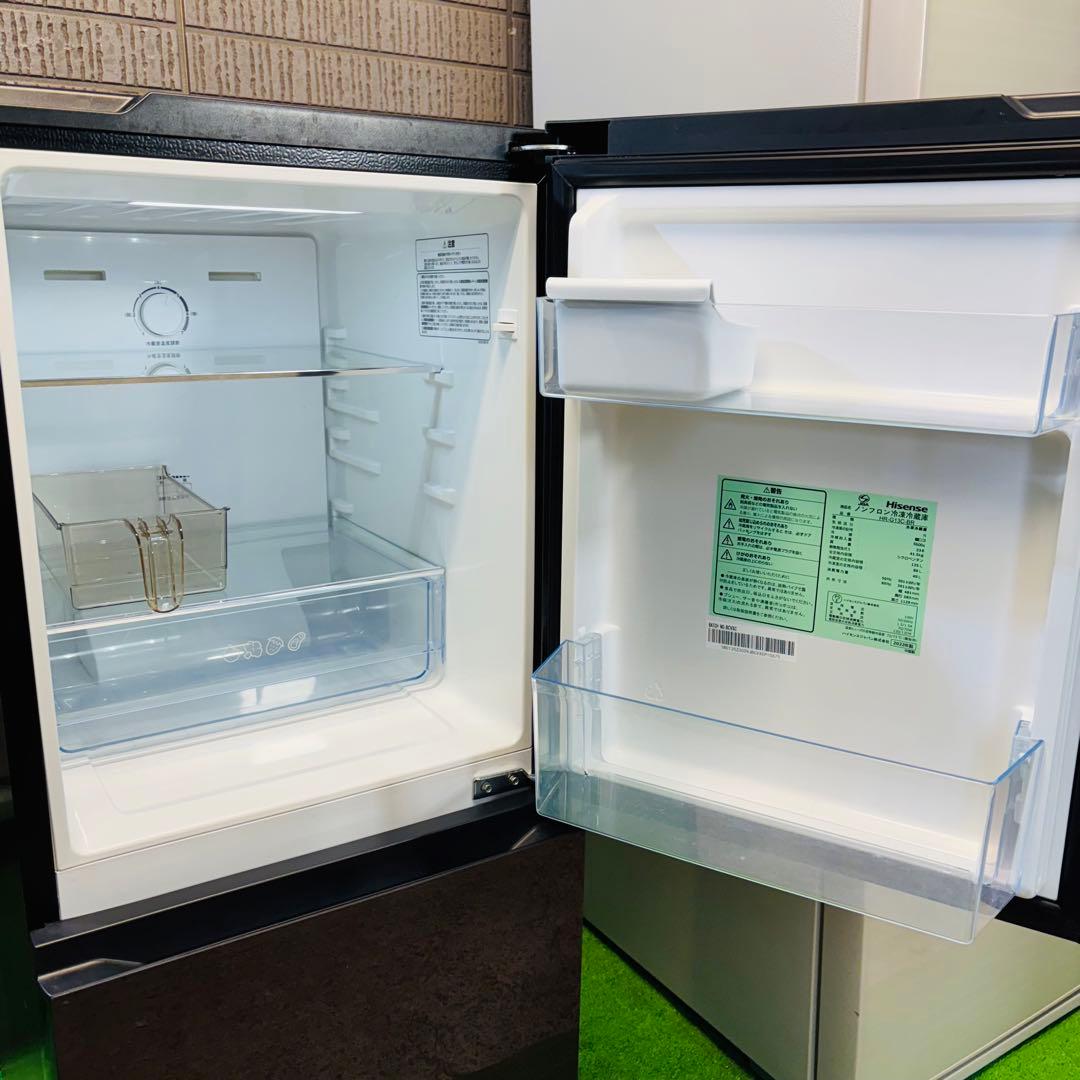 Hisense 135L 冷蔵庫 ガラストップ 一人暮らし【地域限定配送無料】