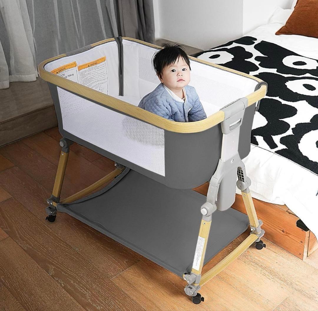 ベビーベッド 新品 添い寝 ゆりかごモード