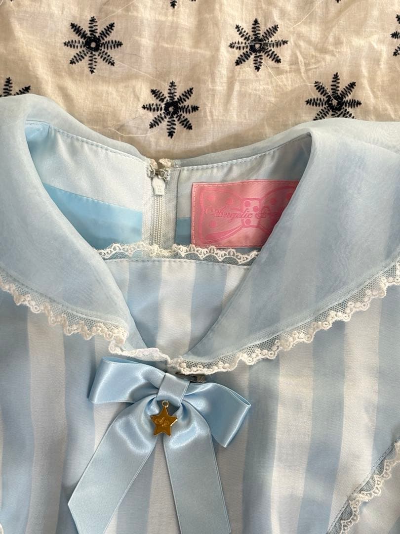 angelic pretty サックス ストライプワンピース