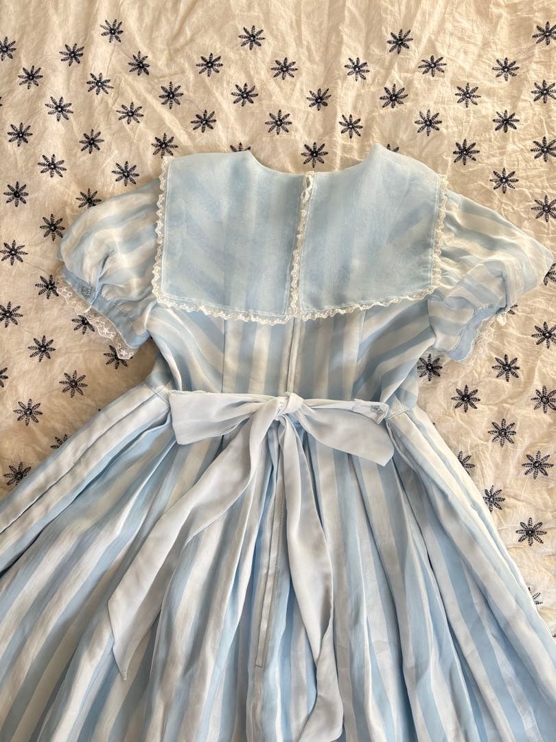 angelic pretty サックス ストライプワンピース