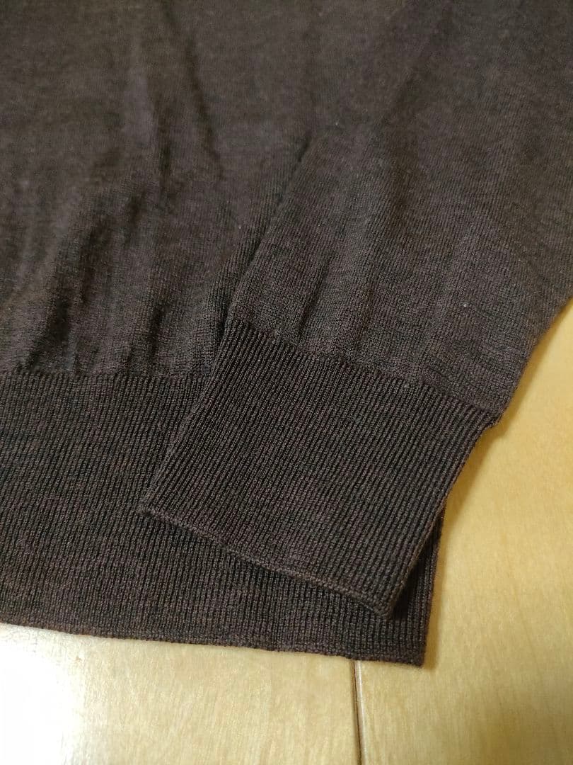 JOHN SMEDLEY　ジョンスメドレー ダークブラウン タートルネックニット