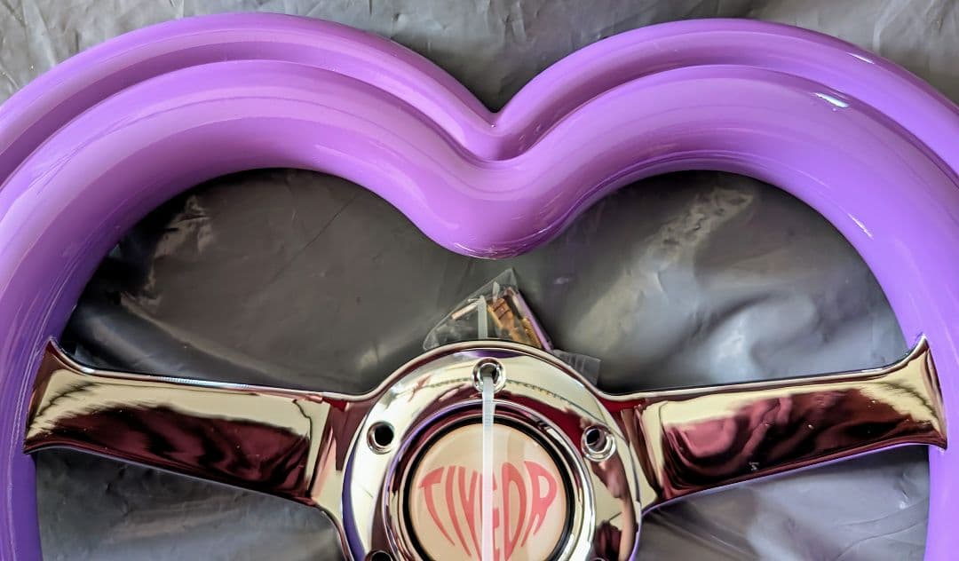 ♡小径 32パイ　ハート　パープル　ステアリング♡