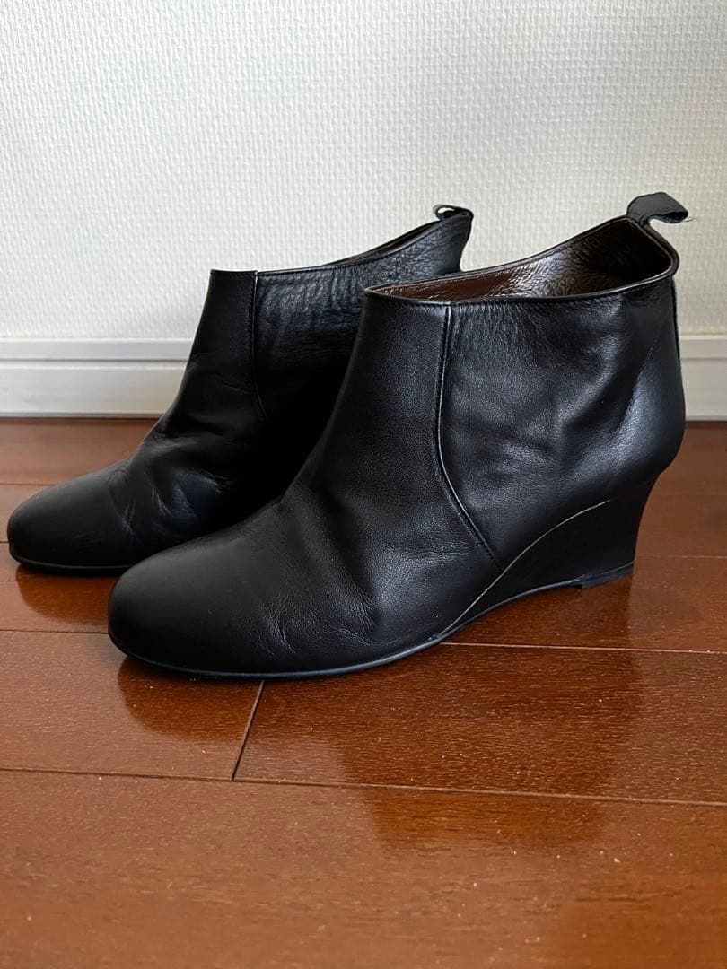 リミフゥ LIMI feu レザーショートブーツ 靴ブーティー