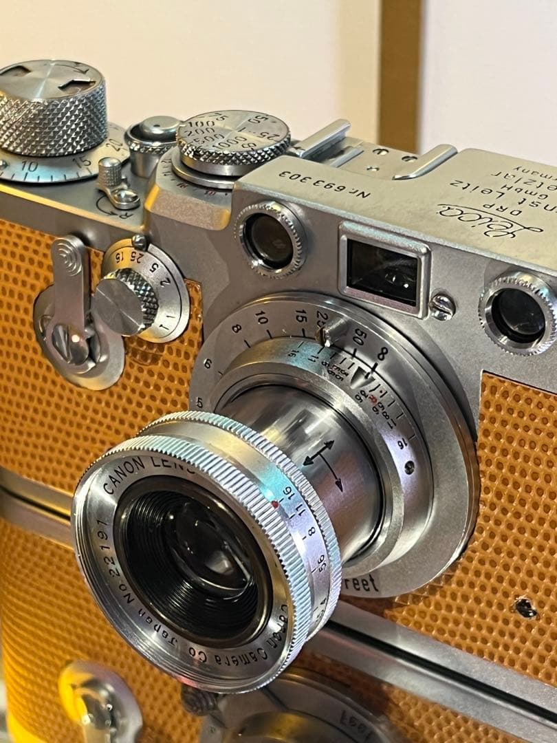 Leica Ⅲf＋Canon50mm f3.5 リザード革美品