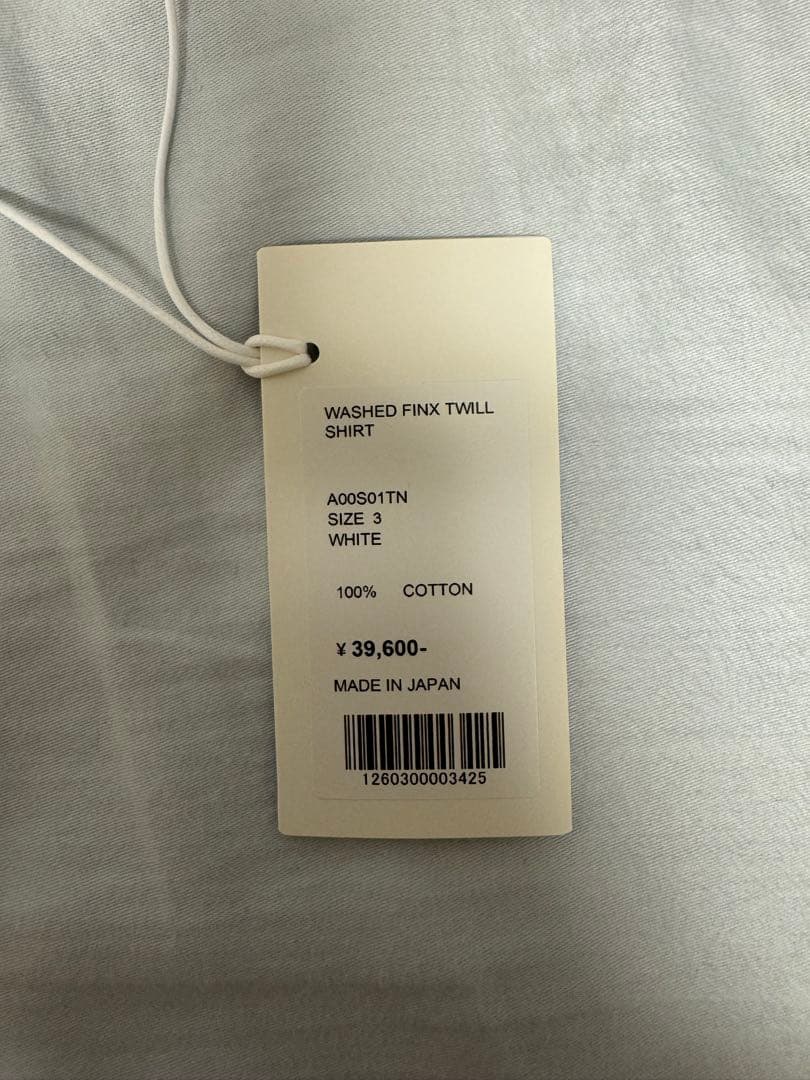 AURALEE WASHED FINX TWILL SHIRT（サイズ3）